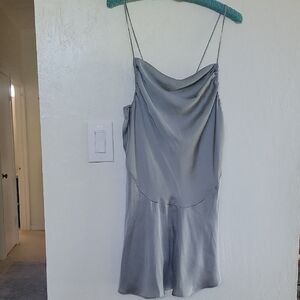 Elegant Gray Women's Slip Dress